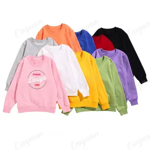 Benutzer definierte Unisex Hoodie Baumwolle Rundhals ausschnitt Pink Jumper Plain Hoodies Frauen Print Französisch Terry Männer Schwarz Übergroßes Sweatshirt Rundhals ausschnitt