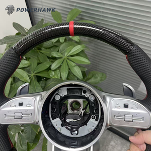 พวงมาลัยหุ้มหนังทำจากคาร์บอนไฟเบอร์สำหรับ Mercedes Benz, W204 W205 W206 W213 W222 W223 W463 GLC <span class=keywords><strong>BRABUS</strong></span> AMG - Product Image 3