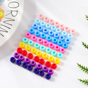 Wholesale Acrylic <strong>Pony</strong> <strong>Beads</strong> Bucket Pack Transparent Solid Color DIY Big Hole <strong>Beads</strong> 500g/Bag Loose <strong>Beads</strong> for Jewelry Accessories - Product Image 1