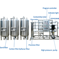 Système de purification d'eau par osmose inverse de 6000 litres, machine complète avec PLC, pompe 380V, stockage et traitement, pour hôtels, garantie 1 an