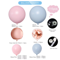 Ensemble d'arche de ballons de 12 pouces de haute qualité, couleur macaron, réutilisable, guirlande de ballons pour la Saint-Valentin, la remise des diplômes, la fête prénatale, en extérieur