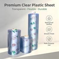 Rouleau de nappe en PVC transparent jetable, écologique, imperméable, format A4, pour usage domestique simple