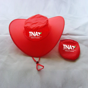 Wholesale Custom Logo High Quality Polyester Waterproof Folding Cowboy Hat for Promotional Advertising Gifts
