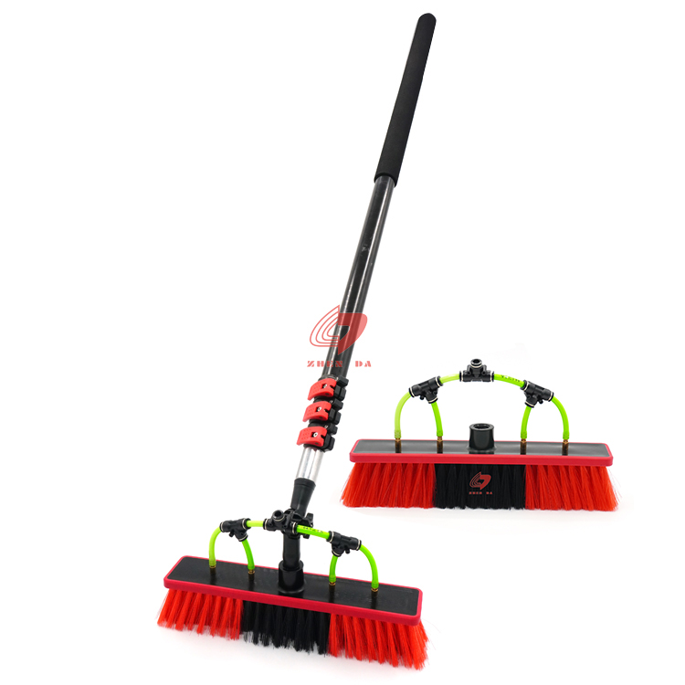 Extend Clean Water Fed Pole Telescopic Brush For Window Cleaning Washing