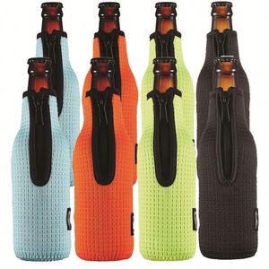 Custom Neoprene Cooler Bags for Beer <b>Bottles</b> Zipper Waterproof Thick Non-slip Insulator Sleeves - Product Image 6