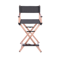 Fauteuil de maquillage portable personnalisé en aluminium avec appui-tête et repose-pieds pliable Fashion Style Director Chaise de maquillage pour maquilleur