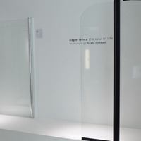 Cabine de douche rectangulaire pliable sans cadre pour petits espaces avec verre trempé pour appartements et hôtels