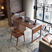 Table d'ordinateur portable moderne en bois massif avec rangement pour la maison, le bureau et l'étude