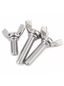 In acciaio inossidabile finitura luminosa classe 4.8 e 6.8 corno di pecora testa a farfalla bulloni ad ala M4-M8 - Product Image 3