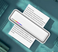 Printer Foto Mini Ukuran A4 Nirkabel Tanpa Tinta Printer Barcode Termal dengan Antarmuka USB Ukuran 210mm HD