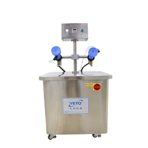 Semi automatic double heads plastic glass bottle cleaning machine air bottle washing machine
