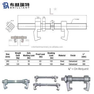 Pièces de fixation pour conteneurs maritimes, raccord de pont forgé 100kN/300KN, tension certifiée ISO9001, Qingdao - Product Image 3