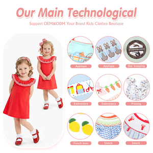 Abbigliamento Ricamato per Bambini Puresun, Vestiti Natalizi per Bambini, Abiti Tinta Unita per Bambine, Coordinati per Sorelle - Product Image 5