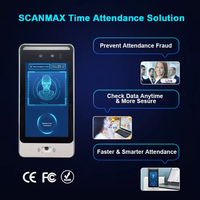 Scanmax sistem kontrol akses sekolah, layar sentuh biometrik pengenalan wajah Timy temperatur pengenalan wajah penglihatan malam