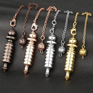 Pendule Ésotérique « Chaud » Wicca en Métal Cuivre Doré pour Équilibrage, Méditation, Divination, Guérison Reiki – <span class=keywords><strong>Pendules</strong></span> d'Isis PD003 - Product Image 2