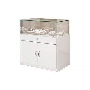Vetrina Espositiva di Lusso in Vetro per Gioielli Personalizzabile con Mobile in Legno OEM Arredamento per Negozi Direttamente dalla Fabbrica - Product Image 3