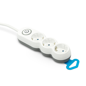Garza 1.4 mètres de câble blanc Verrouillage enfant 3 sorties interrupteur plat 35W Multifonction Power Bank US/EU Standard Sockets - Product Image 2