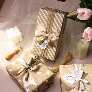 New Design 50*70 cm <b>Christmas</b> Gift Wrapping Paper Set 7 Pieces Paper With Accessories Printing Kraft Paper Packing - Product Image 4