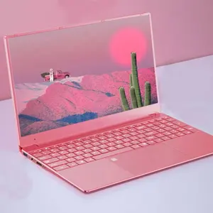 CRELANDER E156 pembe Laptop 15.6 inç IPS Intel Intel 95 dört çekirdekli DDR4 16GB RAM 128GB 256GB 512GB 1TB SSD dizüstü bilgisayar