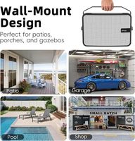Ensemble de 2 enceintes Bluetooth d'extérieur 600W, synchronisation sans fil entre les enceintes, basses puissantes, montage mural pour patio, véranda, gazebo, garage