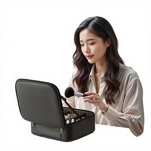 Nuovo Modello di Beauty <span class=keywords><strong>Case</strong></span> Apribile in PU con Specchio e Luce LED, Impermeabile, Resistente, Espandibile, Grande Capacità, Portatile per Viaggi - Product Image 6