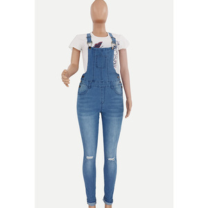 WisheBay, pantalones vaqueros de cintura alta para mujer, transpirables, de secado rápido, anchos, informales, con bolsillos rasgados, monos con mezclilla lavada de talla XL - Product Image 5