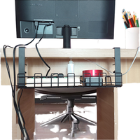 Panier suspendu de multiprise en acier inoxydable à prix compétitif produit de fabrication de tôle de support de gestion de câble de sous-bureau