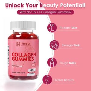 Gummies de collagène multi-vitamines à marque privée OEM/ODM pour la beauté des cheveux, de la peau et des ongles, soutien anti-rides pour adultes - Product Image 5