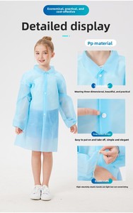 Tuta Protettiva Monouso per Bambini <span class=keywords><strong>con</strong></span> <span class=keywords><strong>Cappuccio</strong></span>, Camice Antipolvere per Pittura - Product Image 4