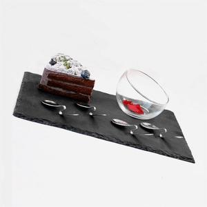 Top ventes, <span class=keywords><strong>plateau</strong></span> à <span class=keywords><strong>dessert</strong></span> en pierre ardoise avec tasse de crème glacée - Product Image 5