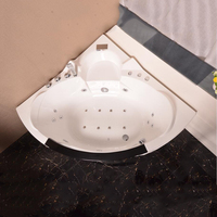 Aquacubic 53 po. Baignoire d'angle en acrylique à remous Jets d'eau d'hydromassage de luxe Baignoire SPA de massage par trempage