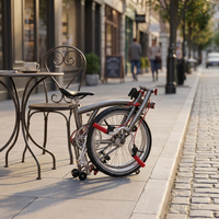 Vélo pliant en titane, vélo pliant à trois plis