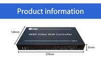 Processeur de mosaïque vidéo 4K60 sans coupure 2 entrées 9 sorties avec entrées HDMI et DP, sorties HDMI pour écrans d'affichage en exposition, en magasin et publicitaires