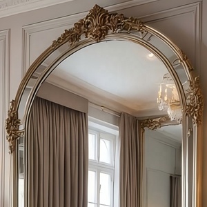 Gương soi toàn thân kiểu châu Âu, cỡ lớn, đặt sàn, thiết kế riêng cho phòng thay đồ, phong cách cổ điển Pháp, chạm khắc, dùng trong nhà - Product Image 3