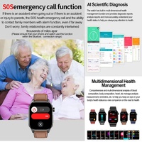 Reloj inteligente ET580, pantalla AMOLED de 2,04 pulgadas, 380mAh, BT, teléfono de llamada SOS, ECG, composición de la sangre, monitor de salud, reloj inteligente ET580