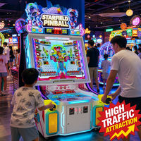 Machine de jeu d'arcade de flipper physique et métallique, commerciale, 55 pouces, à monnayeur, avec jeu de plateau de qualité et système de récompenses