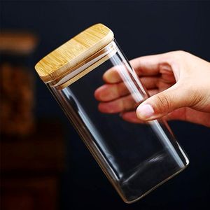 Gran oferta, tarro <span class=keywords><strong>de</strong></span> almacenamiento <span class=keywords><strong>de</strong></span> alimentos <span class=keywords><strong>de</strong></span> vidrio cuadrado <span class=keywords><strong>de</strong></span> cocina <span class=keywords><strong>de</strong></span> boca ancha <span class=keywords><strong>de</strong></span> borosilicato alto, tarros <span class=keywords><strong>de</strong></span> almacenamiento <span class=keywords><strong>de</strong></span> té <span class=keywords><strong>de</strong></span> <span class=keywords><strong>cereales</strong></span>, contenedor con tapa <span class=keywords><strong>de</strong></span> Bambú - Product Image 5