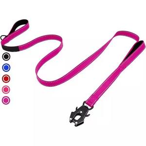 Высококачественная сверхпрочная цепь для собак, нейлоновый отражающий безопасный поводок для собак с мягкой ручкой и зажимом для лягушки - Product Image 4