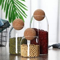 Bocaux en verre multi-tailles pour bougies, écologiques et adaptés aux aliments, avec couvercles en bambou, pour la cuisine - Vente chaude