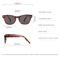 Lunettes de soleil rétro en acétate de tortue à monture complète, durables, protection UV400, unisexe pour hommes et femmes