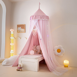 Nouvelle moustiquaire <span class=keywords><strong>de</strong></span> <span class=keywords><strong>lit</strong></span> dôme ronde double couche en tissu pour enfants 2024, rideau pare-vent décoratif pour <span class=keywords><strong>lit</strong></span> bébé et chevet - Product Image 1