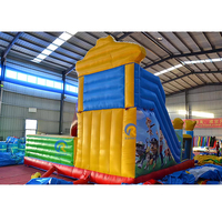 Château Gonflable Fun City Combo Château de Rebond Paw Dog Grand Château Gonflable Combo Aire de Jeux Gonflable avec Souffleur