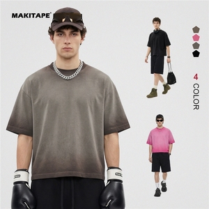 Camiseta de Alta Calidad para Hombre, Estilo Urbano, 275 GSM, Algodón Grueso Lavado, Camiseta Lisa para Personalizar con Logotipo, Camiseta Vintage Extra Grande - Product Image 1
