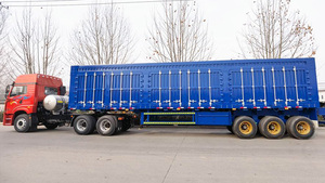 3 Axles Steel Dump <b>Trailer</b> & Tipper Semitrailer Heavy Duty Cargo <b>Box</b> Tipping <b>Trailer</b> with 30 Tons Payload - Product Image 5