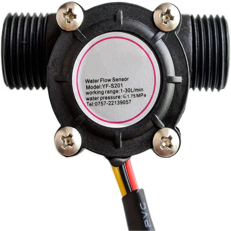 RDS Electronics- YF-S201 Water Flow Sensor Detector Meter Fluid Hall Effect Flowmeter