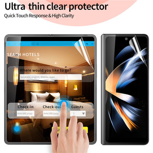 ฟิล์มกันรอยหน้าจอแบบใส TPU บางเฉียบ 3 in 1 ยืดหยุ่นได้ ป้องกันเต็มจอ สำหรับ Samsung <span class=keywords><strong>Galaxy</strong></span> Z <span class=keywords><strong>Fold</strong></span> <span class=keywords><strong>4</strong></span> 5G <span class=keywords><strong>2022</strong></span> - Product Image 3