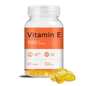 Vitamina E 1.000 UI per Porzione in Capsule Morbide, Testato da Terze Parti, Integratore Antiossidante per la Salute di Pelle, Cuore e Cervello, OEM ODM - Product Image 1