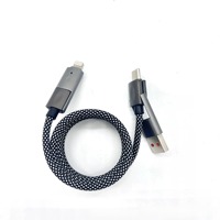 Câble USB magnétique tressé en nylon 4 en 1, charge rapide 100W, connecteur en alliage de titane, transfert de données rapide, personnalisation possible
