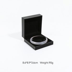 Custom <b>Black</b> Rigid Cardboard Sliding Drawer Jewelry <b>Box</b> Personalized Logo Simple Paper Gift Packaging <b>Box</b> for Ring - Product Image 5