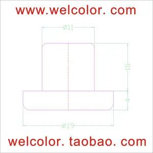 10.5 11.0 11毫米11.0毫米11毫米T型实心平橡皮筋弹性折叠夹弹弓弹弓硅胶密封塞